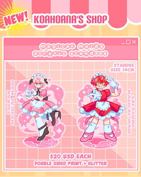 Magical maids standees
